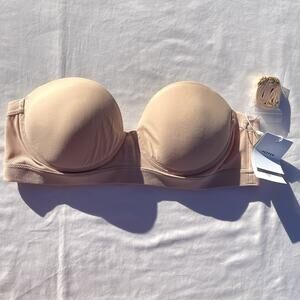 Pepper Multiway Strapless Bra 38A Underwire Buff Beige With Straps